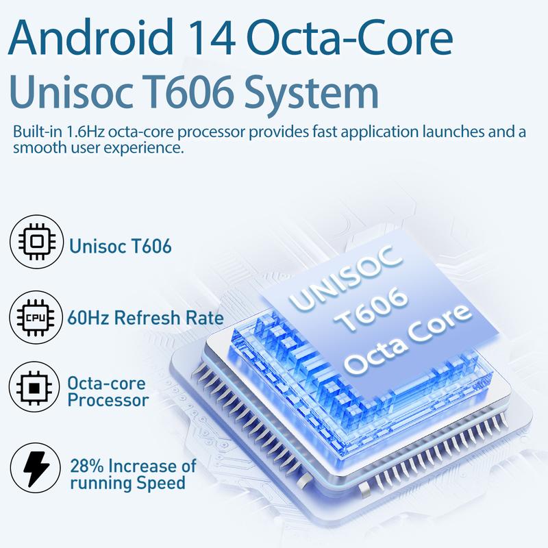 Android 14 Tablet 8GB RAM 128GB ROM, 10.1in 5G Wifi Tablet with Keyboard Case, 8 Core, 1TB Expand, 13MP+5MP, GPS Black Friday Deal/ Christmas gift/ tablet on sale 2025 Tablet deal