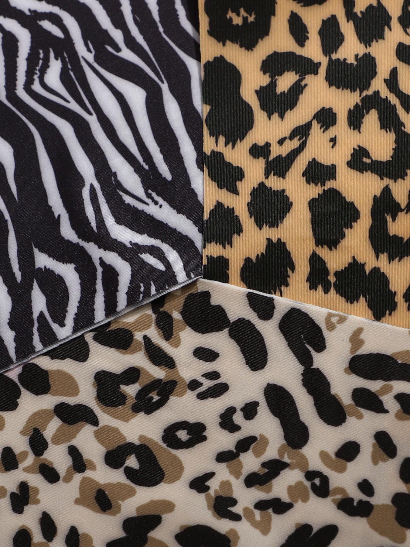 6 Pack Seamless Adhesive Underwear, Leopard and Zebra Print with Heart Cutout Design, Invisible Comfortable Fit for All Day Wear