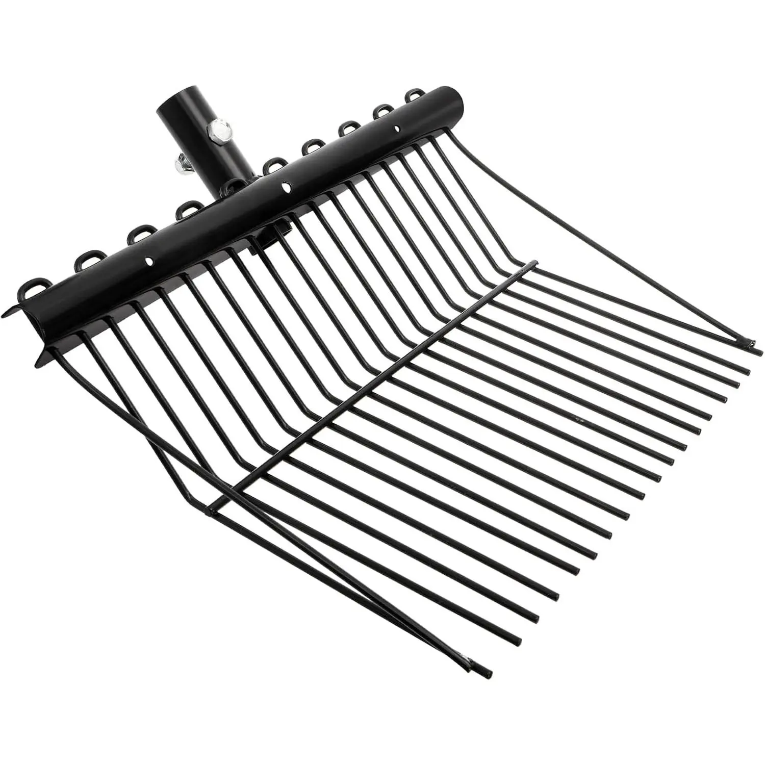 Pitch Manure Fork Head, Metal Pitch Fork for Garden, Durable Digging Fork Rake Head Replacement with Angled Tines, Stable Pitchforks Scoop for Mulch Horse Stall Picking up Hay Animal