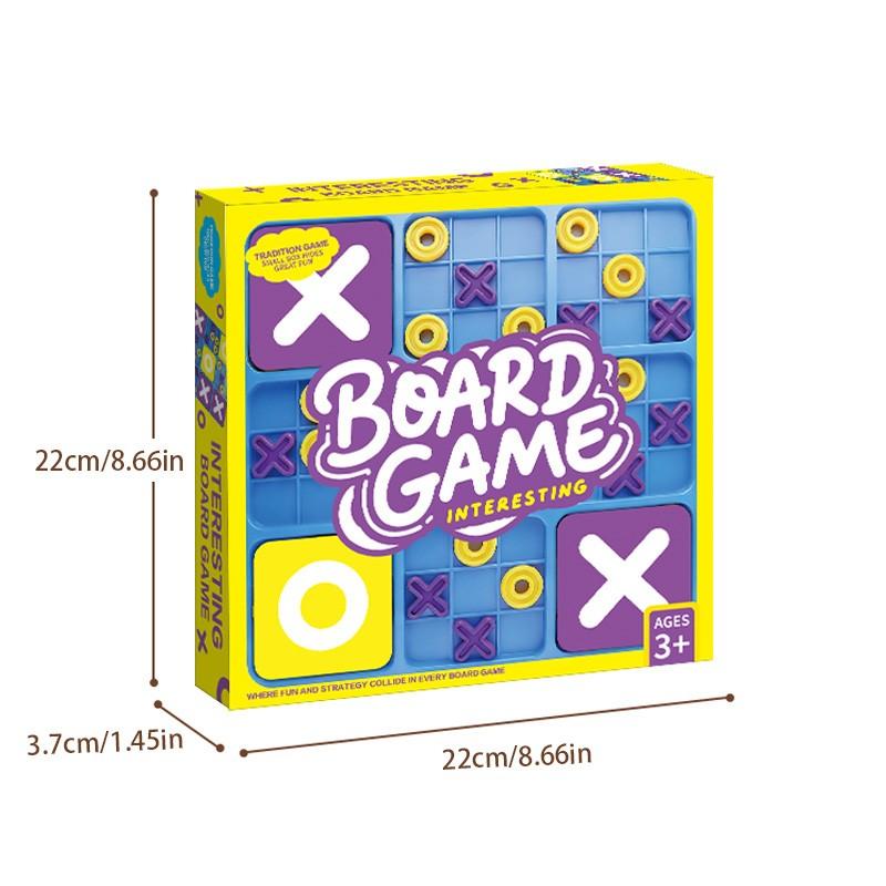 Upgrade Version Tic-Tac-Toe Game, Multi-Play Modes, Logic Training, Perfect for Festive Parties, Suitable for Ages 3+, Complete Set, Family Board Games
