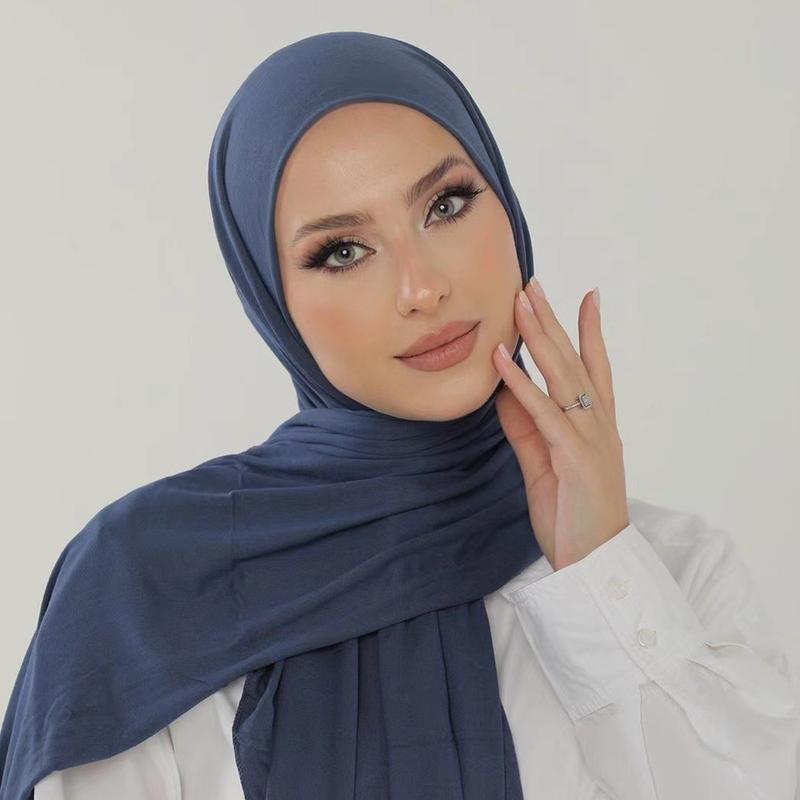 RIMAIRE Muslim Cottom Hijabs for Girls Ramadan Premium Jersey Hijab Ladies Strech Turban Breathable Headscarf Shawl Wrap Women Fit Clothing Casual tiktok