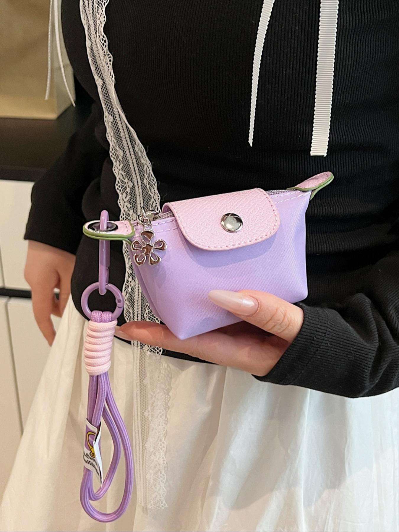 Women's Small Wallet with Detachable Nylon Wristband Coin Purse, Dual Pouch Wristlet, Zipper Closure, Decorative Bag, Christmas Gift for Young Girls, Gifts For Women