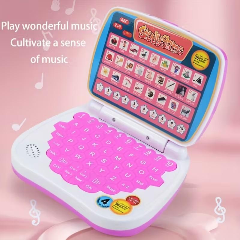 Electronic Digital Learning Toy, Word Learning Machine, Mini Study Computer, Portable, English Language, Letters Numbers Music, Suitable for Kids 3+, Christmas Gift, Phonics Learning Pad