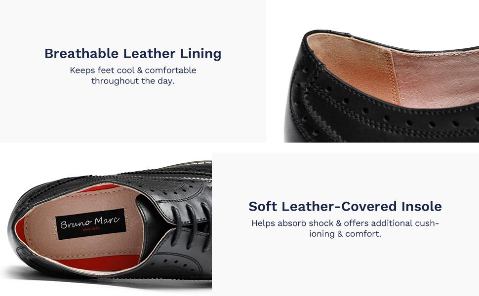 【Live Exclusive】Bruno Marc Men's Sophisticated Wingtip Dress Shoes