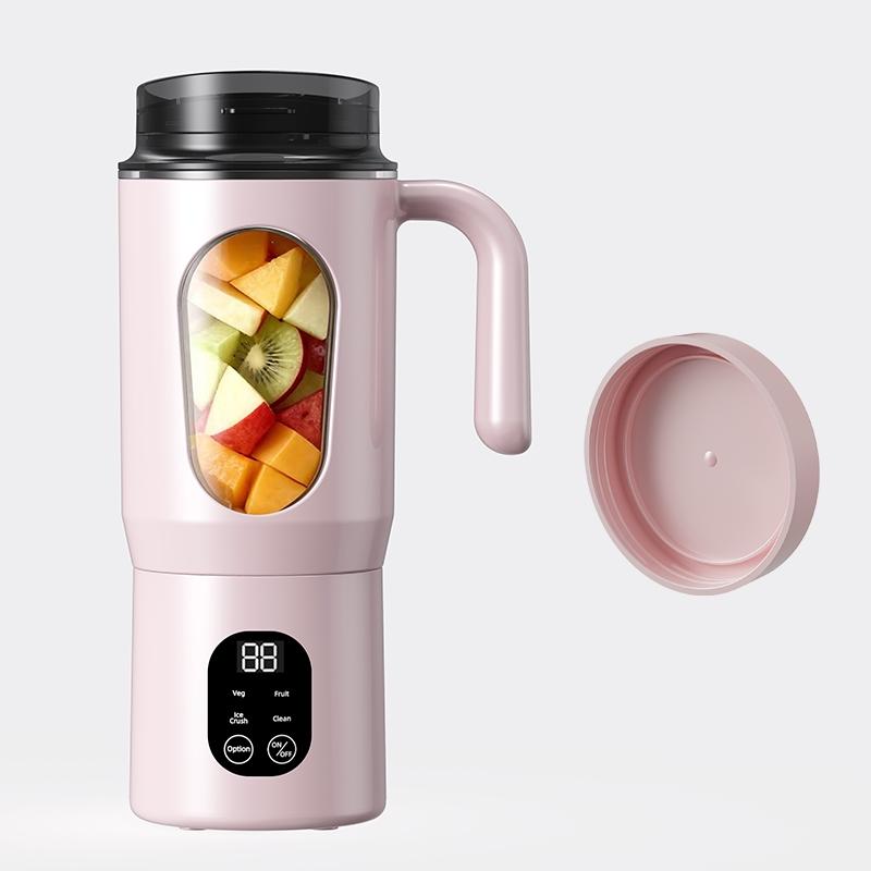 Portable USB Rechargeable Juicer, Small Juice Maker for Smoothies and Milkshakes, Mini Ice Crusher, 4 Modes, 580ML Capacity, Easy Clean, Travel Friendly