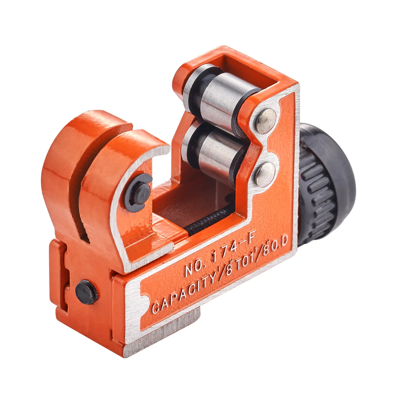 Heavy Duty Compact Grip Mini Tubing Cutter, 1/8"-1-1/8" O.D. Tool with High-Speed SKD Blade for Copper, Aluminum, Galvanized, Plastic Pipe Cutting