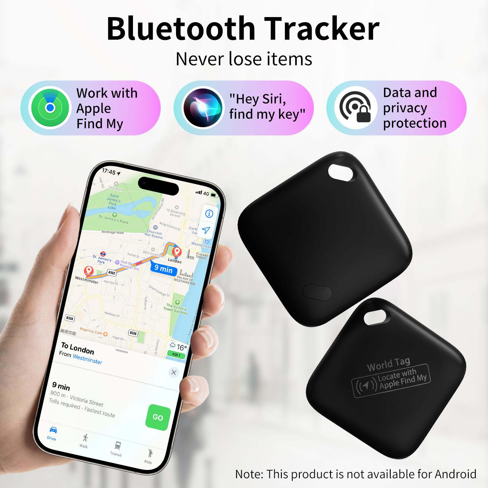 Air Tags, Smart Tag Works with Find My (iOS Only), Item Finder for Keys, Luggage, Suitcases, Wallets, Replaceable Battery, IP67 Waterproof, Worldwide Tracking, 60-80db, 4 Pack wireless key finder