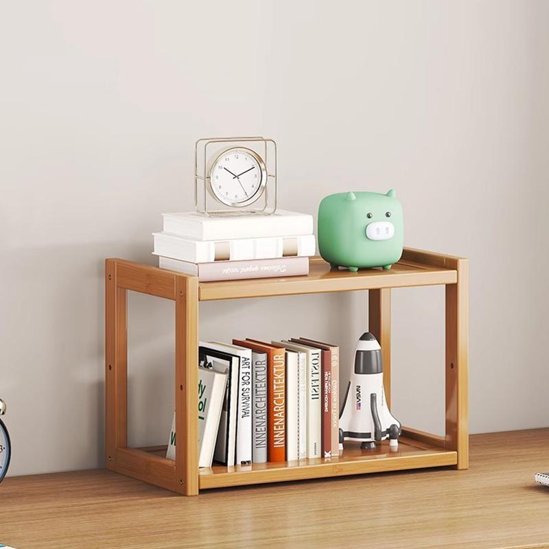 Multi-Layer Storage Rack, Desktop Organizer, Multi-Functional Holder, Simple Design, Office Desk Bookshelf, File Organiser