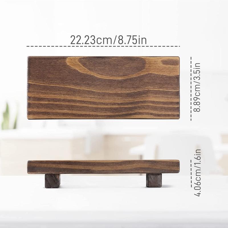 Wooden Soap Holder, 1 Count Durable Soap & Toiletries Storage Rack, Waterproof Bathroom Display Tray, Home Organizer for Bathroom, Bathroom Decor Supplies