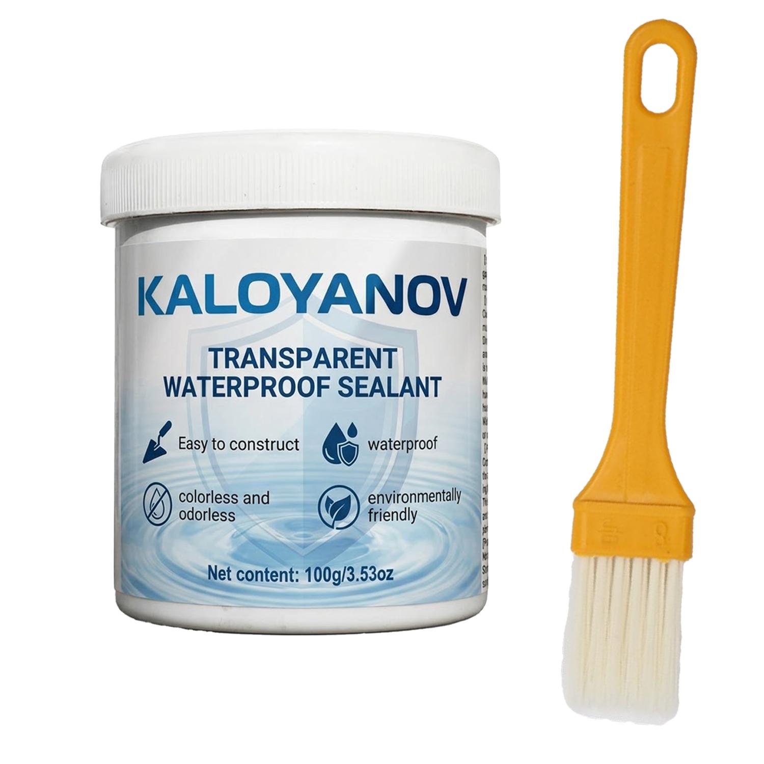 500g Transparent Waterproof Sealant Anti-Leakage Glue with Brush for Bathroom Roof Window Wall Tile Repair Coating Agent