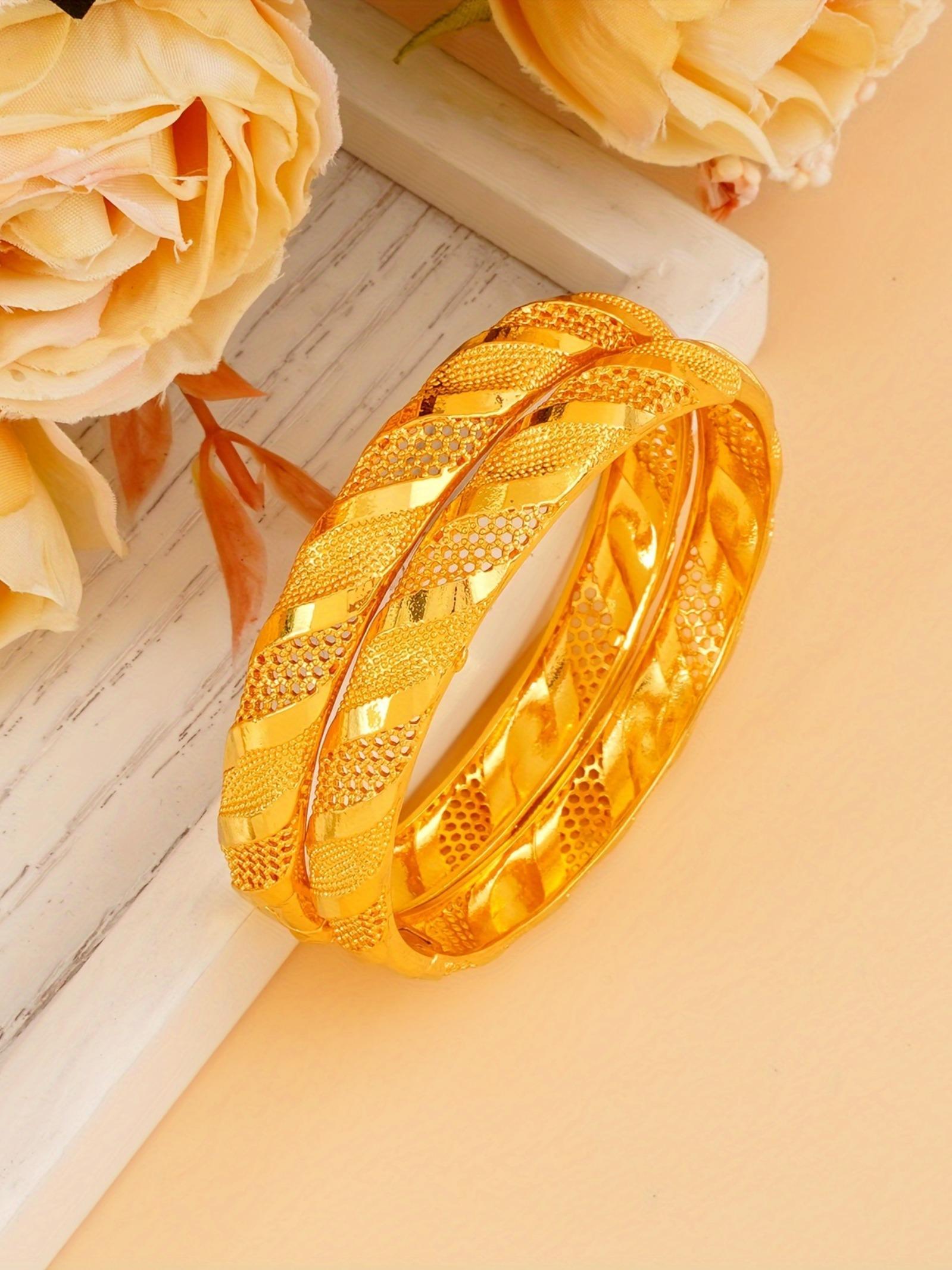 Dubai Gold Plated Women's Fashion Cuff Bracelet, Handmade Ethnic Style, Luxury Wedding Bangle, African Nigerian Bridal Jewelry