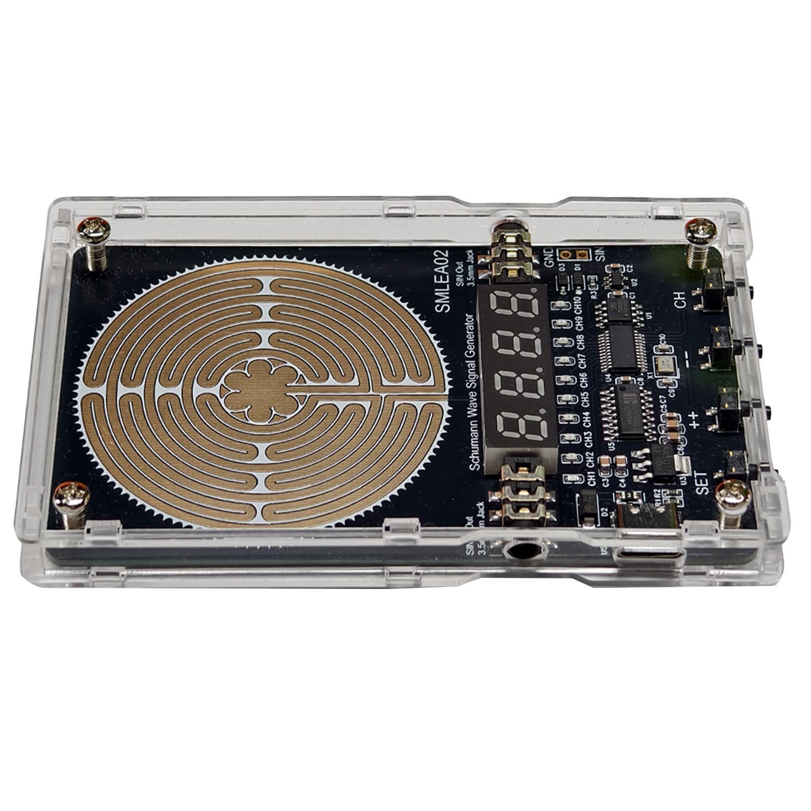 7.83hz Schumann Wave Generator, Pure Sine Wave, 10 Channels Switchable, Dual 3.5mm Audio Output, Pemf Pulse Em Field, Sleep Aid, Stress Relief