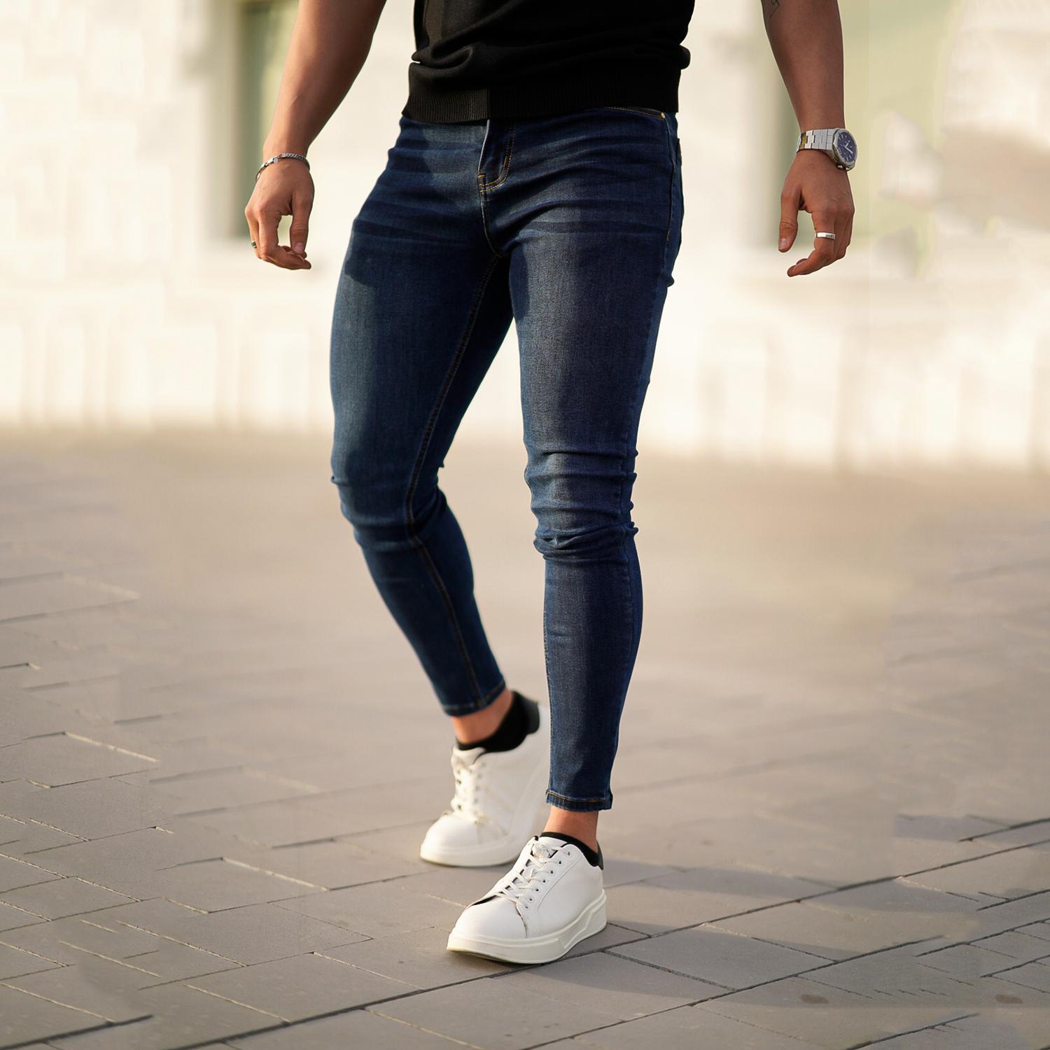 GINGTTO Men's Skinny Jeans Stretch Slim Fit Denim Pants