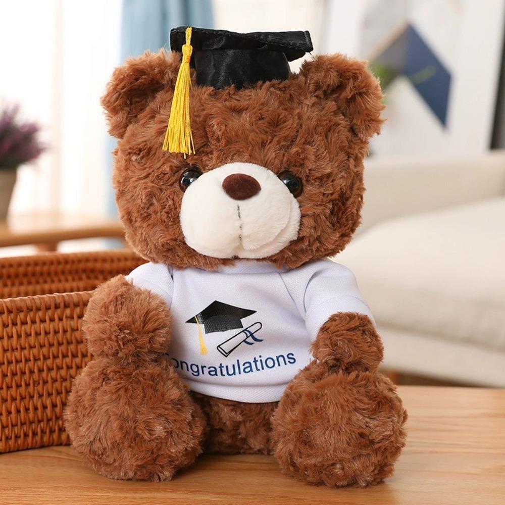 9 Inch Graduation  Bear with Doctor Cap & Congrats Outfit, Plush Grad Keepsake Toy, Ideal Graduation Gift for Graduates