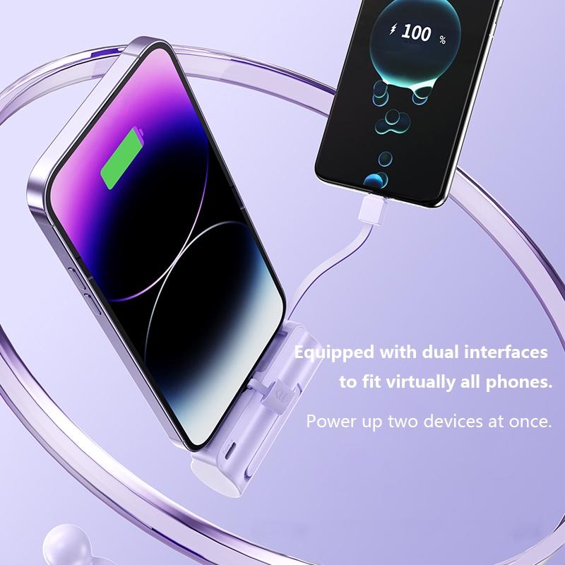 Portable Mini Emergency Capsule Charger, 4500mAh power bank, LCD Display Power Bank for iPhone & Android System Phones & Tablets, compatible for iPhone17 16 15 14 13 12 Pro Max Plus Portable Mini Emergency Capsule Charger, 4500mAh power bank, LCD Display Power Bank for iPhone & Android System Phones & Tablets, compatible for iPhone17 16 15 14 13 12 Pro Max Plus