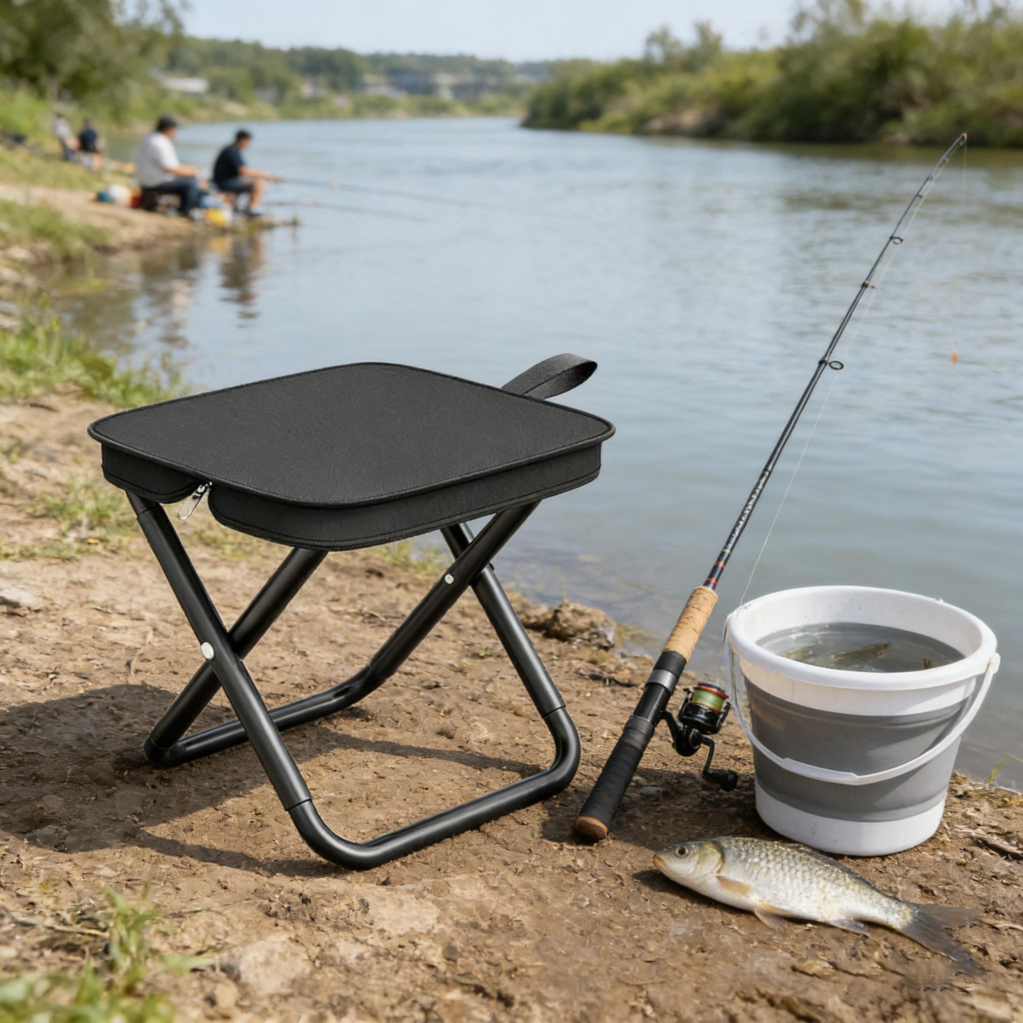 Portable Folding Bench, Ultra Compact and Lightweight, Ideal for Outdoor Travel, Camping, Fishing, and Concerts, Easy to Carry and Use