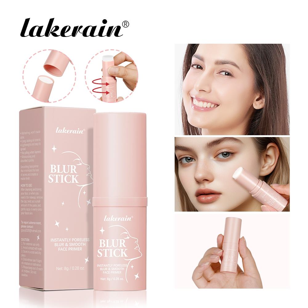 Lakerain BLUR STICK Pore-Blurring Poreless Primer with Pore Refinement Minimizes Pores & Controls Shine, Smooths Skin for Matte Finish, Flawless Finish Makeup, Water-Resistant & Non-Greasy, Ideal for Oily/Combination Skin Makeup Base & All-Day Wear