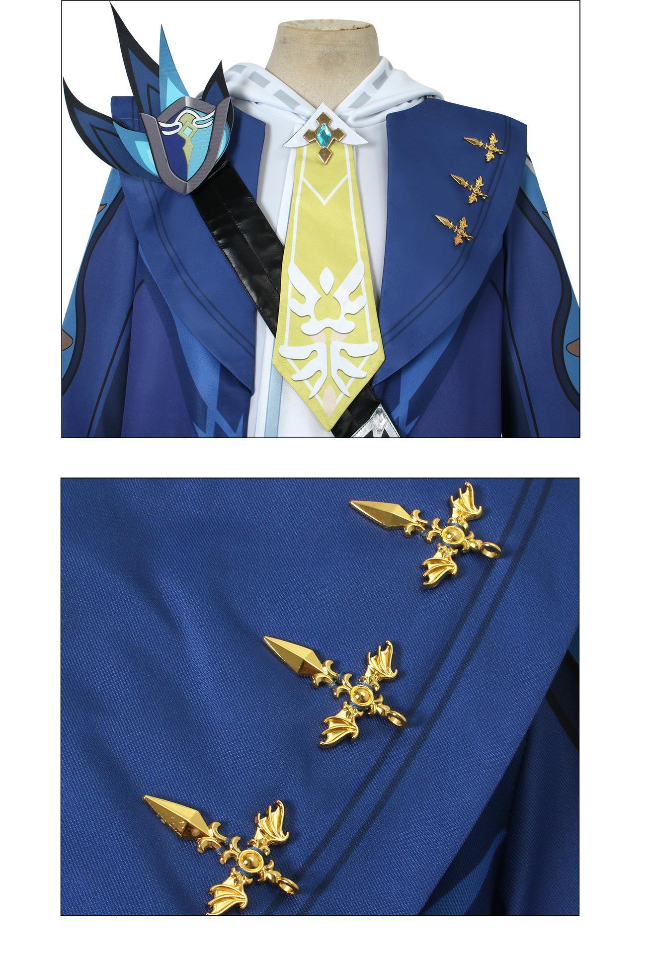 Mika Cosplay Anime  Impact Cosplay Costumes Mika Schmidt Cosplay Uniforms Clothes Suits Blue Outfits Coats Jackets