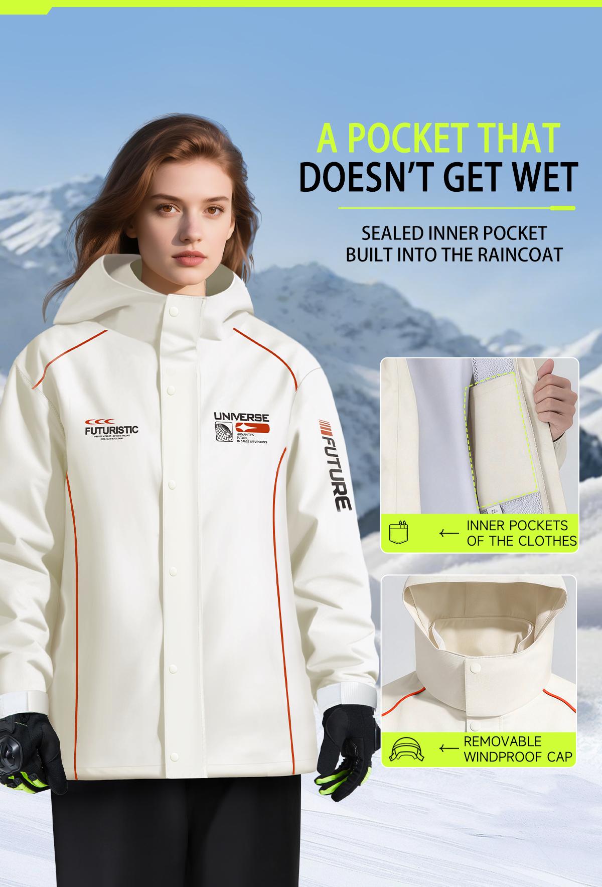 Outdoor Waterproof Raincoat Set, Hooded Jacket + Long Pants, Thick Durable Reusable, Workwear for Construction, Cycling, Cleaning