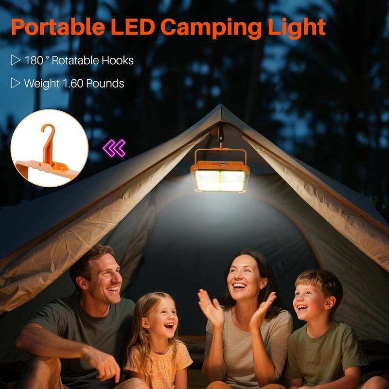 Portable LED Solar Light USB Solar-Powered LED Lamp with 4 Brightness Levels IP66 Waterproof for Camping Outdoor Work Car Repairs Power Outages Hiking Fishing Nighttime Activities High Lumen Flashlight Usb Rechargeable Headlamp