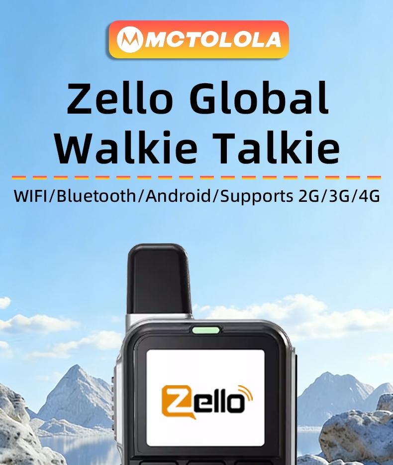 Aluminum alloy shell 4G walkie talkie Zello Android system equipped with WiFi Bluetooth, capable of long-distance communication. Ultra thin two-way walkie talkie is very suitable for hotels, restaurants, and property service wireless walkie talkies