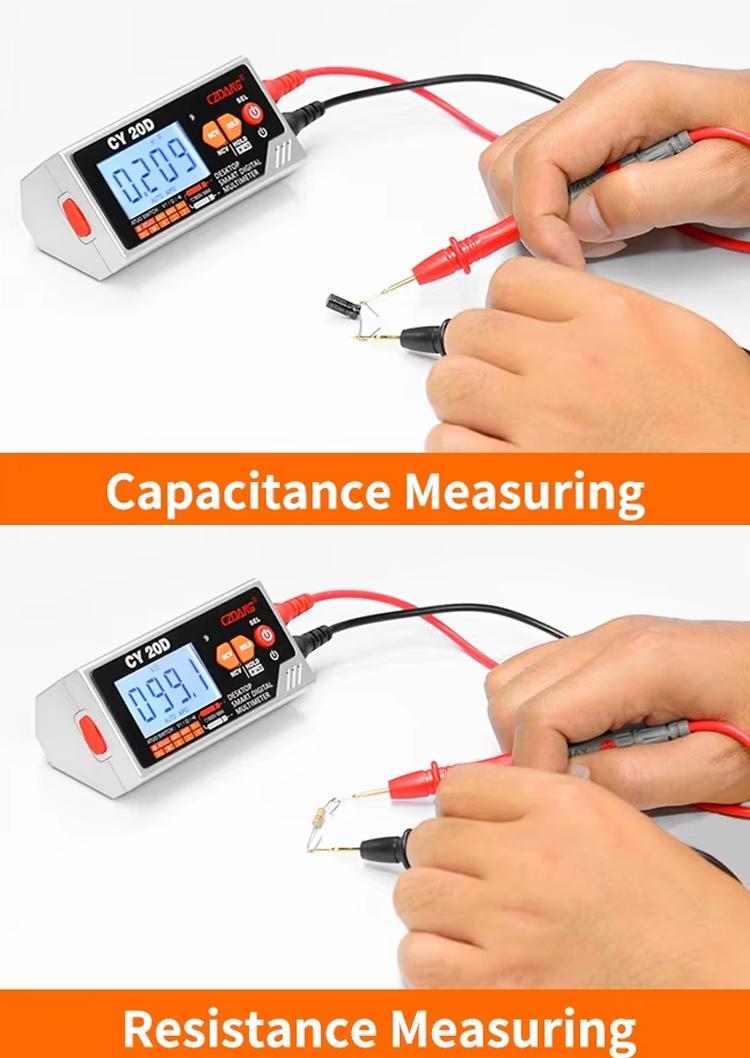 Desktop Digital Multimeter, Voice Function, Electrician Multi Tester, Backlit Bright Screen, Essential Tool for Electrical Work