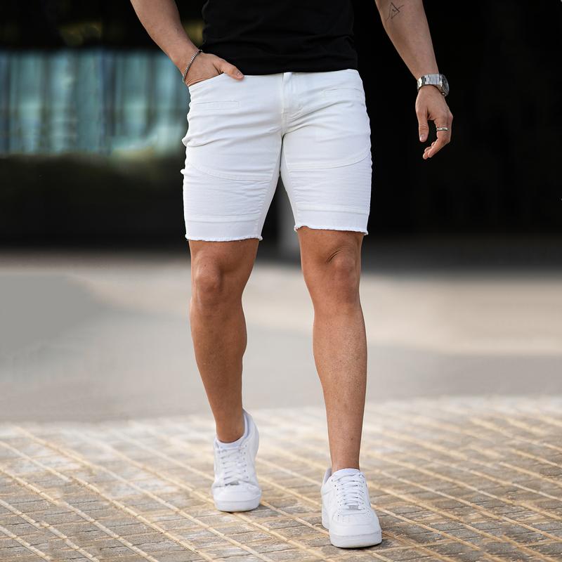 GINGTTO Men's Denim Shorts Slim Fit Stretch Short Jeans Jorts Men Essentials New Shorts