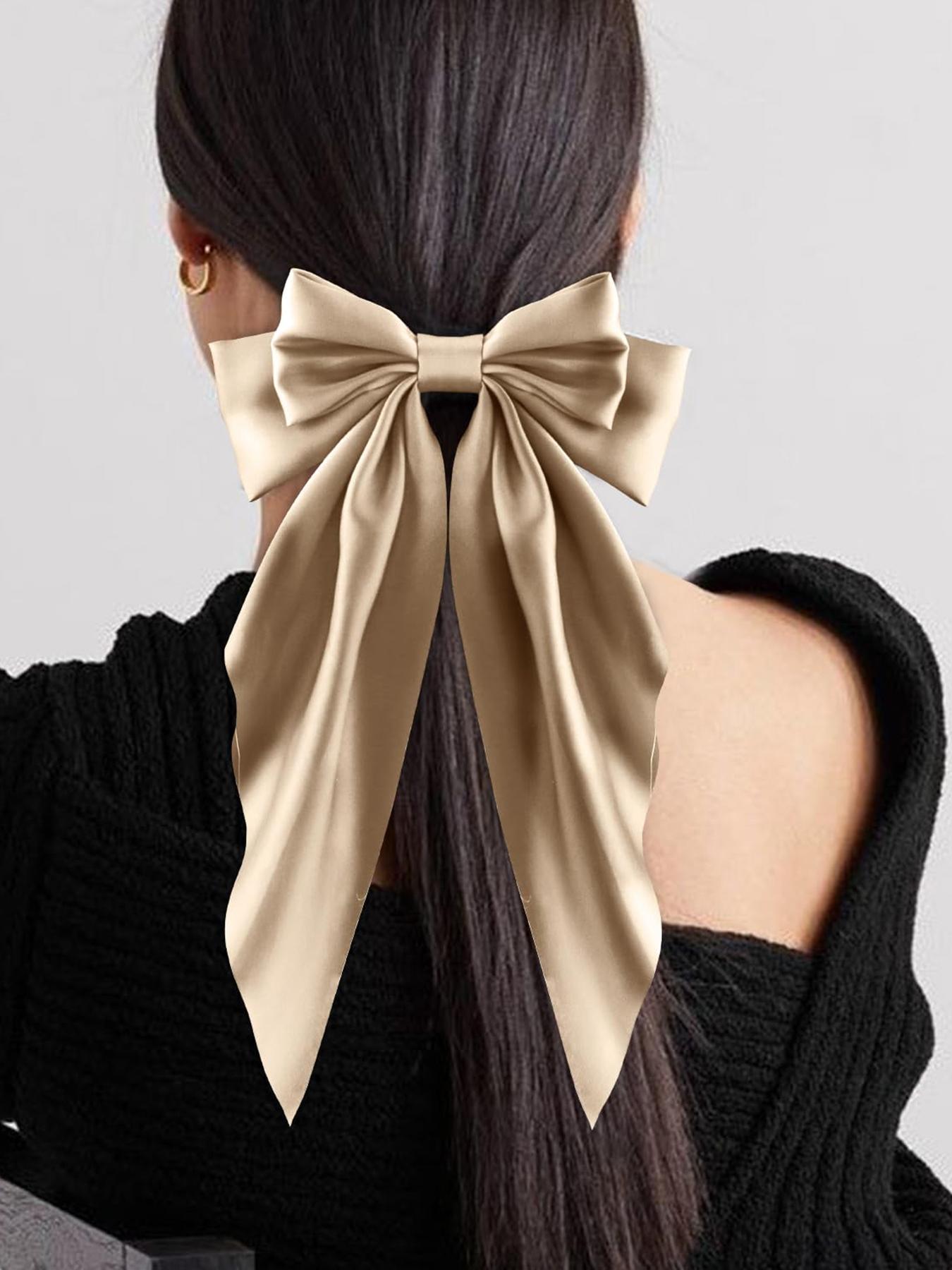 Women's Elegant Bowknot Design Hair Clips, Prom Hairstyles Cute Trendy Hair Clips, Chic Gorgeous Hair Accessories for Various Hairstyle Use, Super Cute Clips