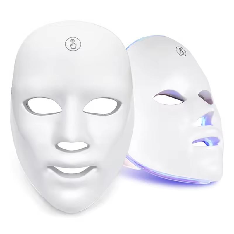 LED Facial Skin Care Mask, 7 Color LED Rechargeable Beauty Mask,  Ideal for Women & Girls