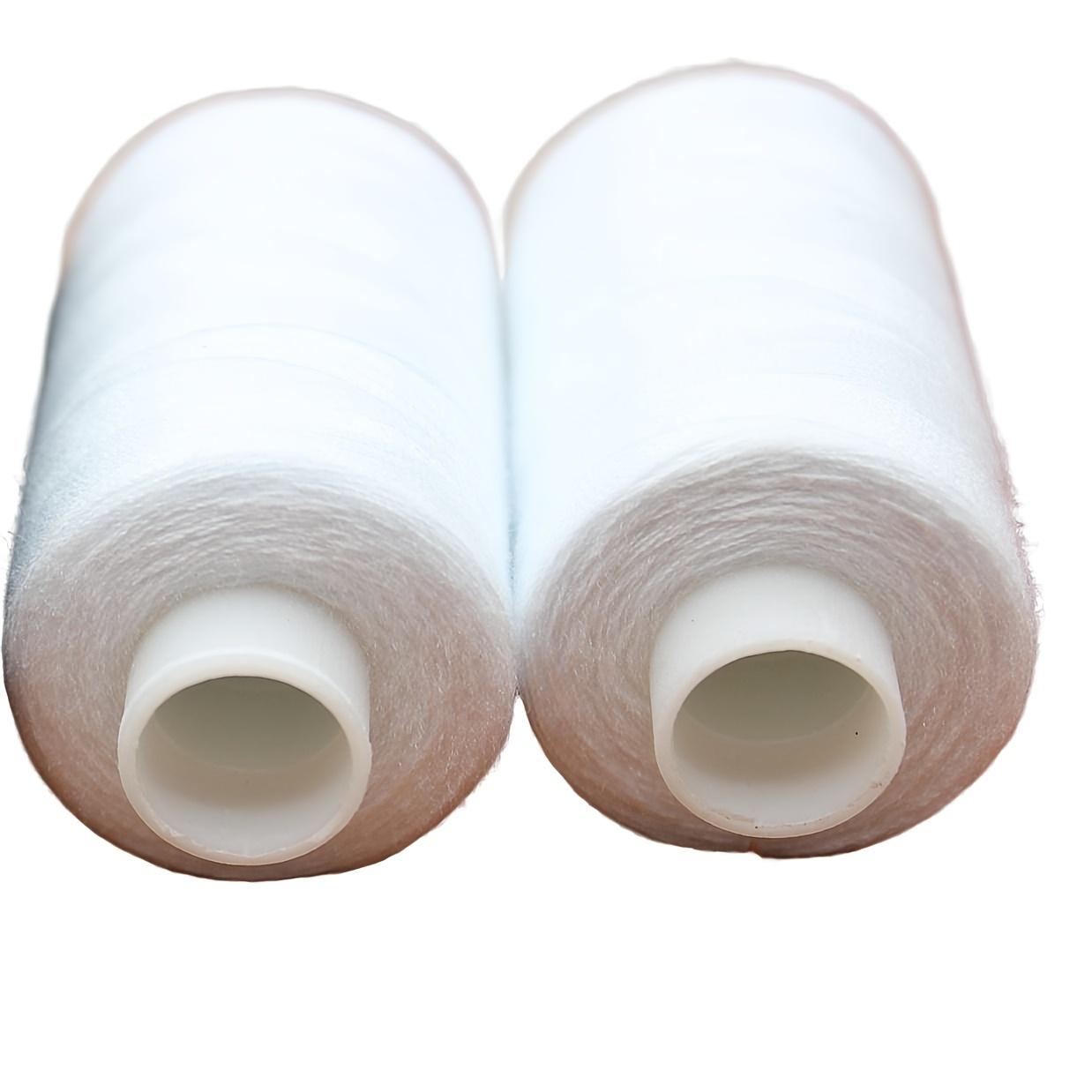 500 Yards Premium Black & White Sewing Thread for Crafting