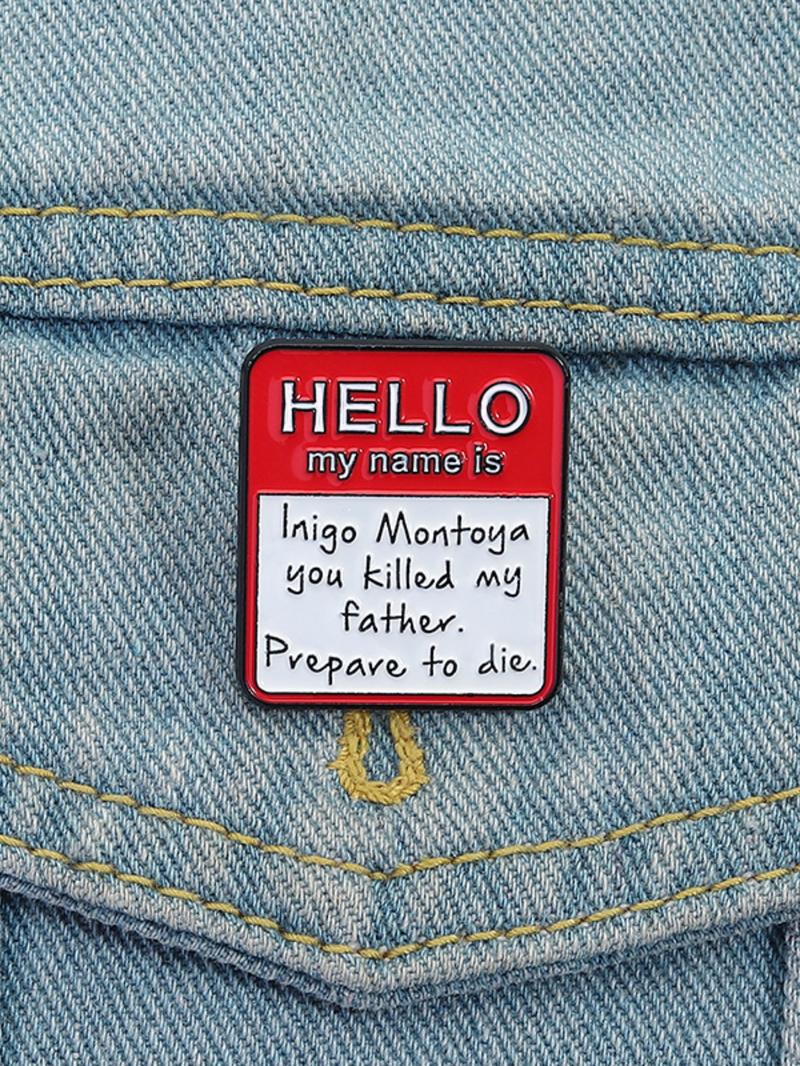 Letter Pattern Brooch, Metal Pin, Fashion Accessories for Women & Men