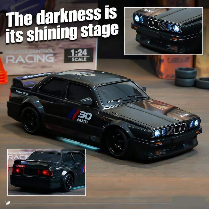 1:24 Remote Control Drift Car with 2.4GHz 4wd, Amazing Lights and Tires, Includes Road Obstacle Tools, Perfect Birthday Gift 1:24 Remote Control Drift Car with 2.4GHz 4wd, Amazing Lights and Tires, Includes Road Obstacle Tools, Perfect Birthday Gift