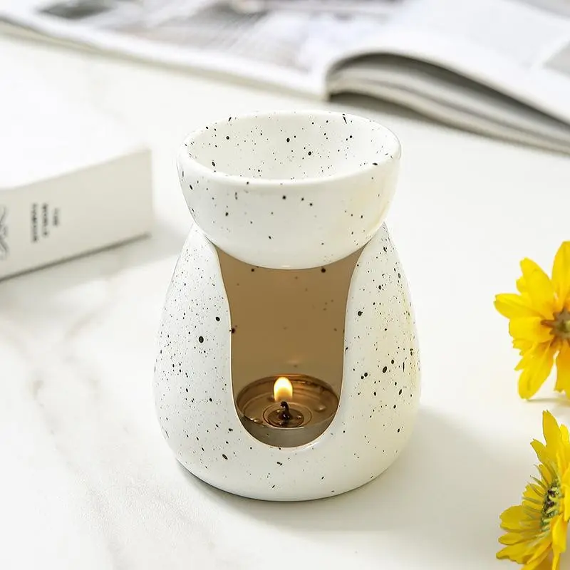 Creative Nordic Ceramic Essential Oil Burner, Split Fragrance Burner, Candle Diffuser, Home Decor Item, Aesthetic Scented Wax Melter, Essential Oil Diffusers