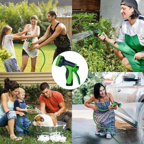 High Quality Car Washing Hose 3/4 in. x 50 75 100ft HEAVY DUTY Kink Free 4X Stronger Expandable Flexible Garden Water Hose with 10 Function Nozzles for Yard Outdoor Garden Watering Car Wash Lawn and RV