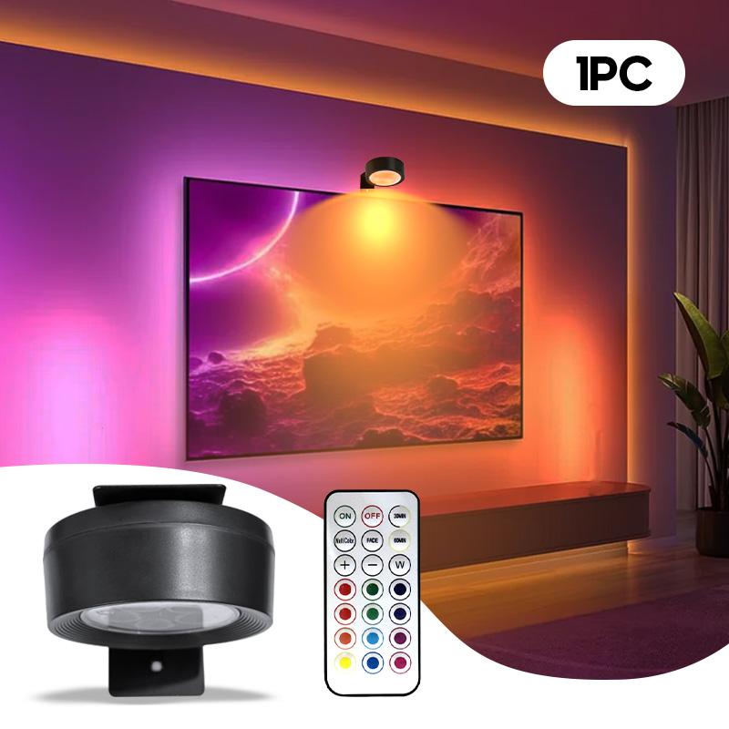 Battery-Powered Wireless Magnetic RGB Picture Light, Picture Frame Light, Adjustable Brightness with Timer, Ideal for Art Displays and Decoration