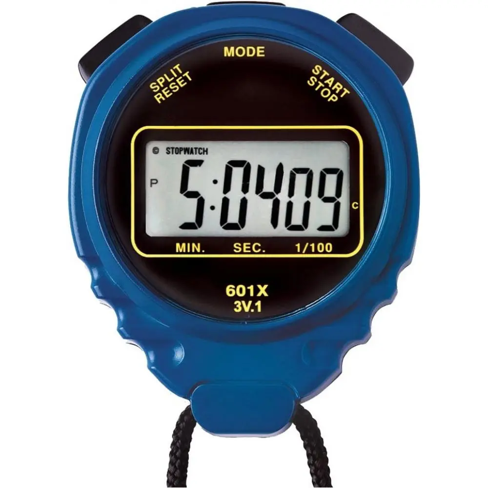 Handheld Size Multifunctional Electronic Sports Stopwatch - Electronic Timer, Multifunctional Timer, Shockproof, Water-Resistant, Unisex, Extra Large Readable LCD Digital Display, Clock Mode for Coaches, Track Athletic Training