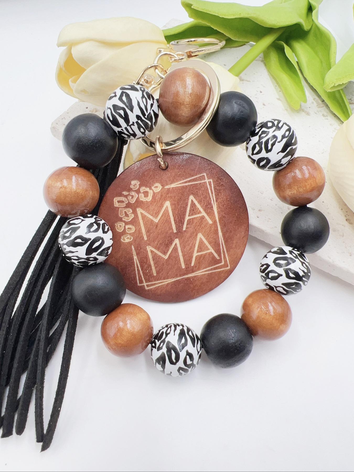 Simple Boho Style Random Pattern Beaded Keychain, Tassel Decor Keychain for Women & Men for Daily Clothing Decor, Summer Trendy All-match & Exquisite Keychain for Gift