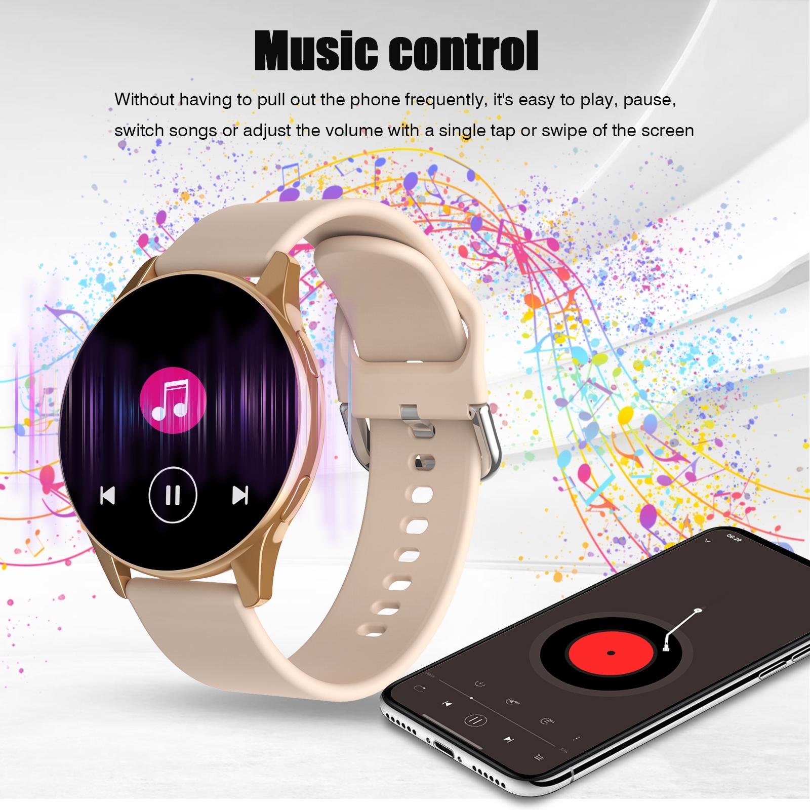Smart Watch with Wireless Calling, Multi-Sport Modes, Call & Message Alerts, Custom Wallpaper, Compatible with iOS/android, Wireless Smartwatch