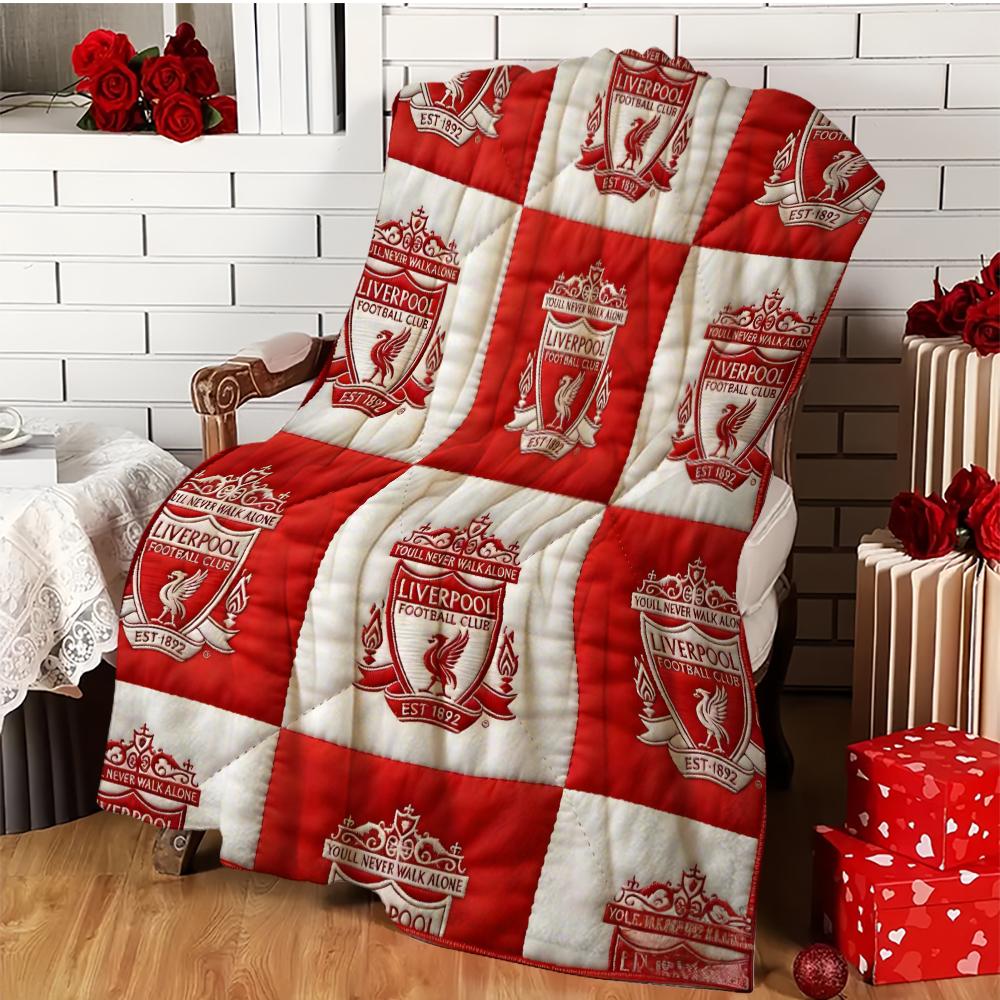 Liverpool Football Club Classic Team Logo Print Blanket, Holiday Gift Trend, Living Room Nap Area, Army Fan Favorite, Flannel Coverlet