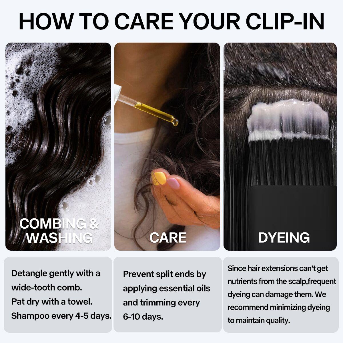 Mscoco Clip In Human Hair Extensions invisible And Seamless Yaki Straight/ Body Wave/ Silky Straight Real Human Hair Clip In Quick Weave No Salon Needed 7pcs/pack Easy To Install