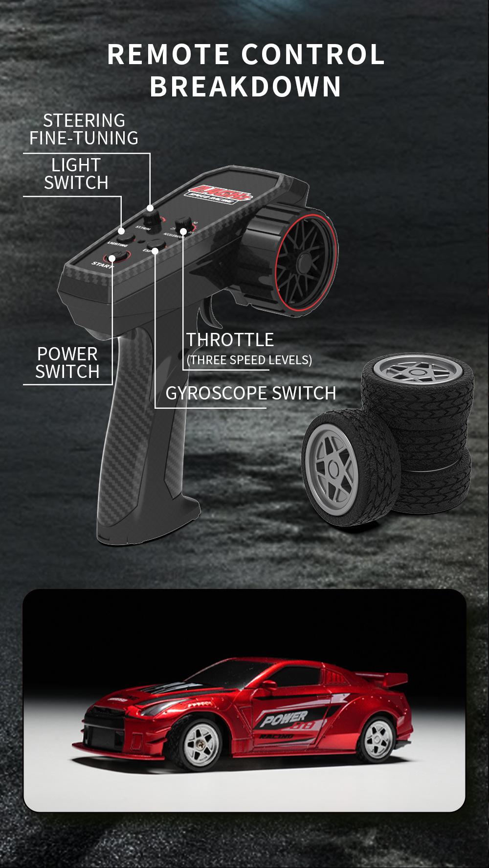 JJRC Mini FPV RC Car with Camera - 1:32 4WD High Speed Drift Racing Car, 2.4G Full Proportional Control, APP Remote Mode, Rechargeable Toy for Boys Kids 8-12 hd