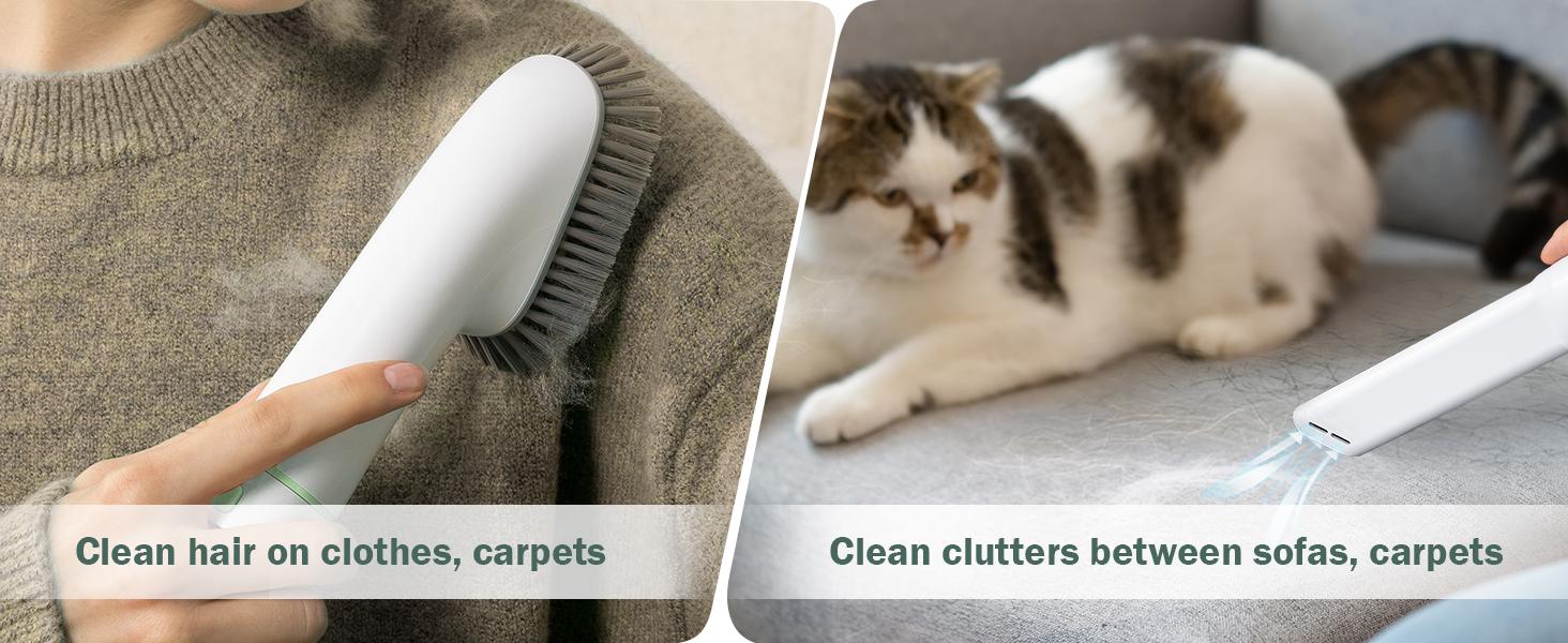 Afloia Dog Grooming Kit, Pet Grooming Vacuum & Dog Clippers, Nail Grinder Trimmer & Dog Brush for Shedding with Vacuum Grooming Tools, Low Noise Dog Vacuum Hair Remover Pet Grooming Supplies Green Portable