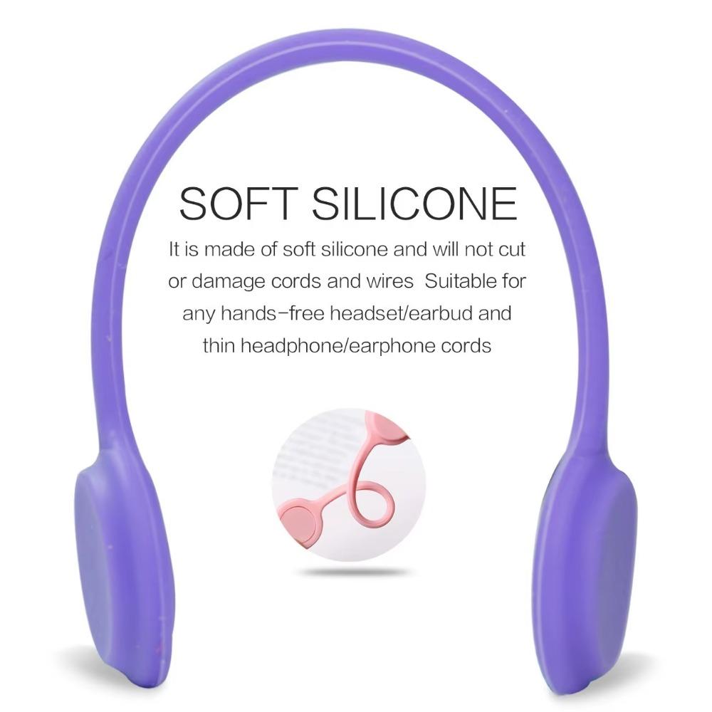 3-Pack Silicone Cable Organizer, Reusable Magnetic Data Wire Winder, Anti-Slip Wear-Resistant Stress Toy, Home Car Office Wire Management Tool