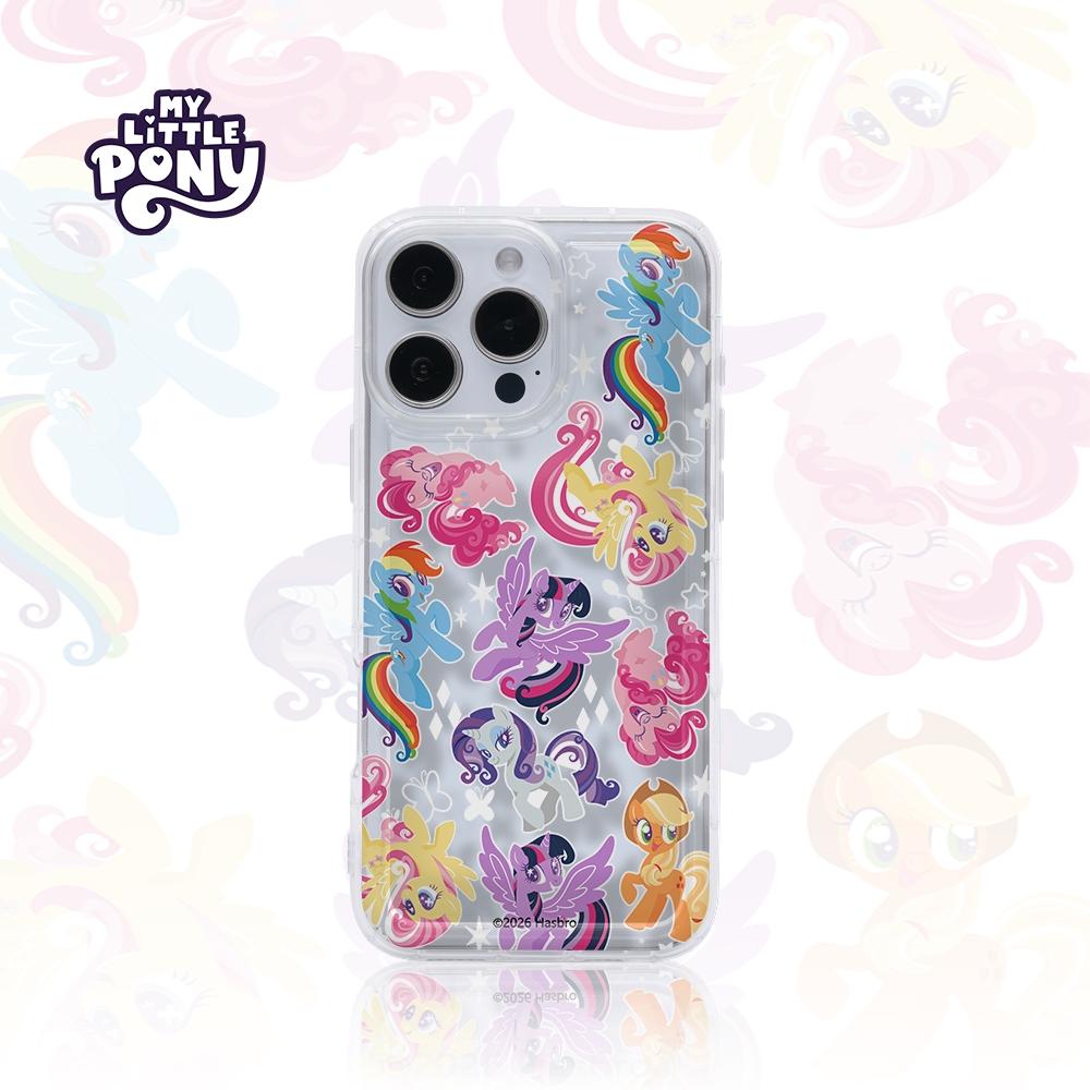 Official My Little Pony Phone Case, Cartoon Animated Girl Heart Rainbow Design, Protective Transparent Cover for Samsung Galaxy & Apple iPhone Series Accessories