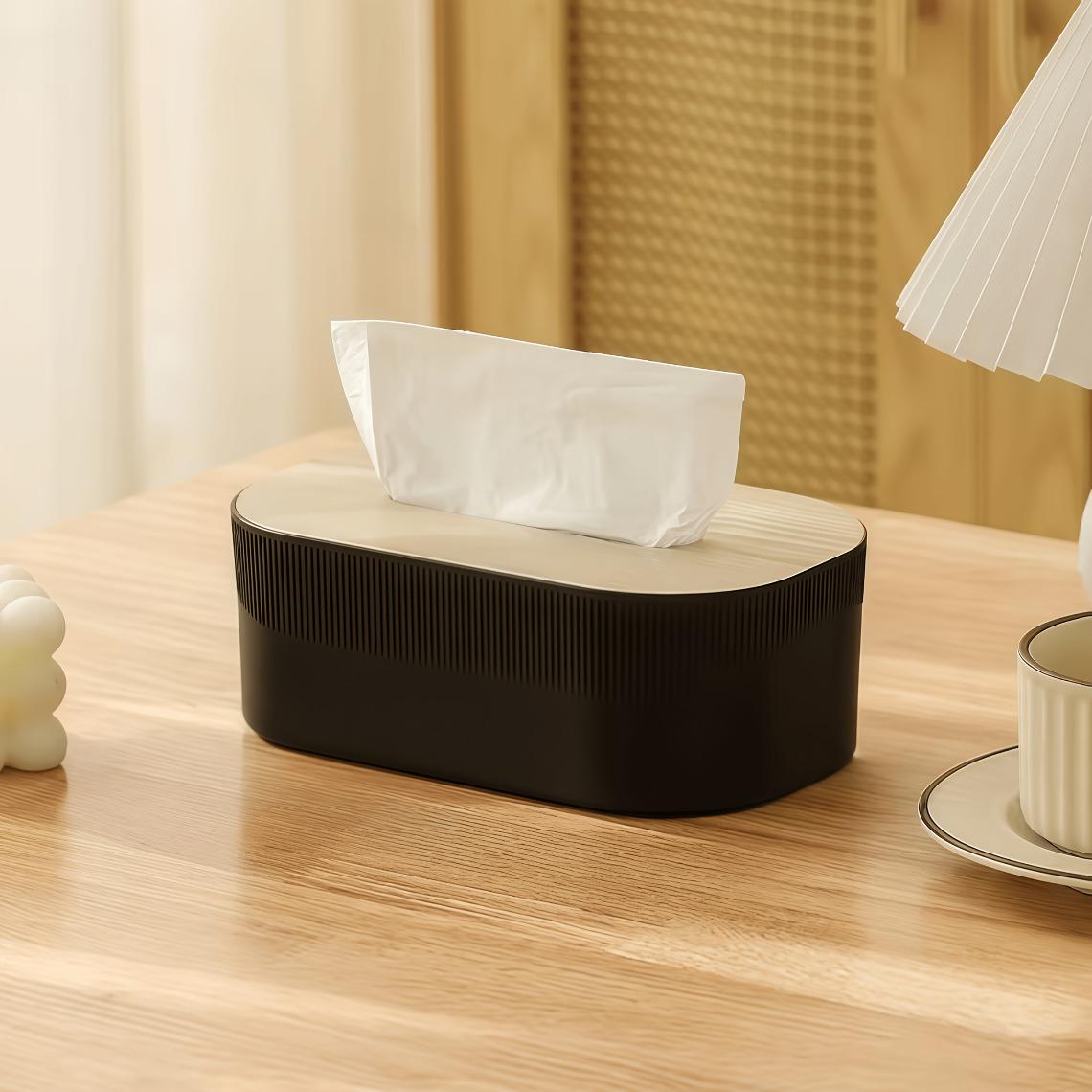 Nordic Minimalist Style Tissue Box, Arched Handkerchief Box with Grain Lid, Large Napkin Dispenser, Autumn Decoration Bathroom, Suitable for Bathroom, Bedroom, Living Room, Student Dormitory. Bathroom Additions