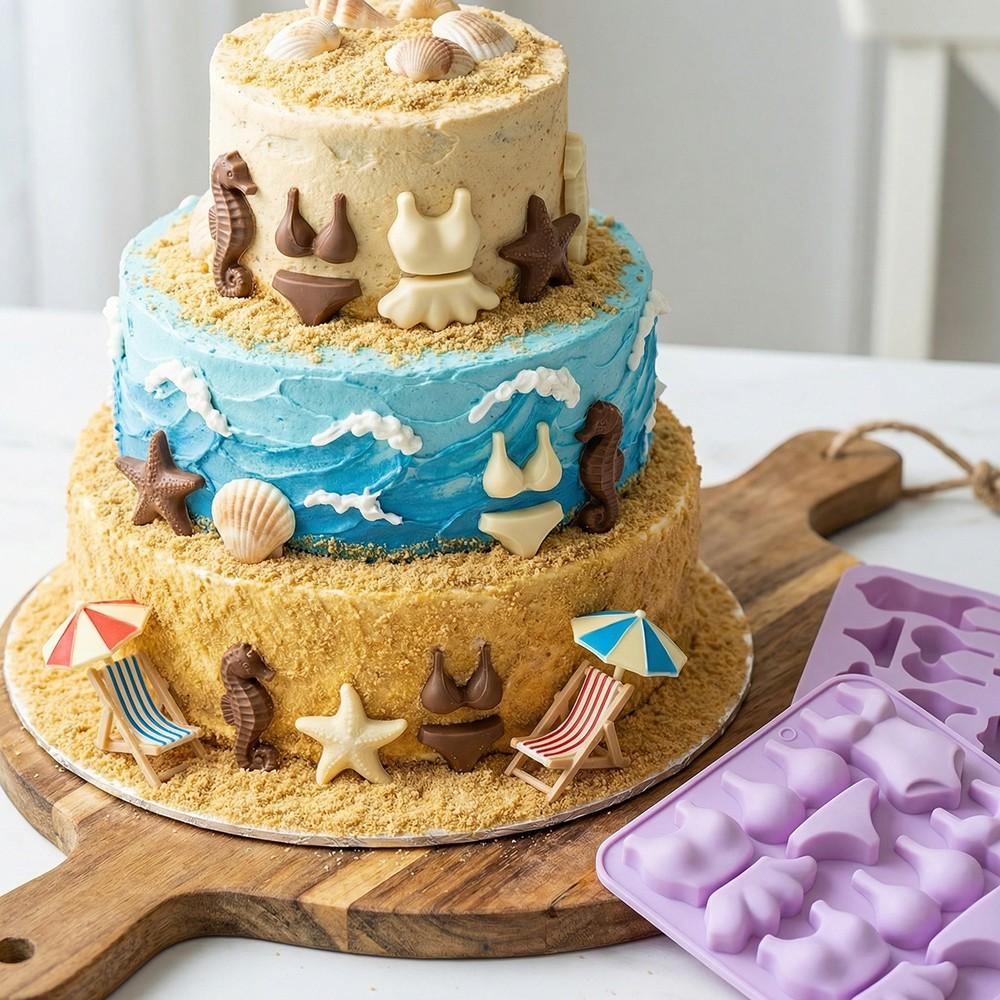 3pcs 10-Cavity Women Shape Silicone Molds, DIY Chocolate Candy Pudding Dessert Cake Decorations, Baking Cookie Mold Set