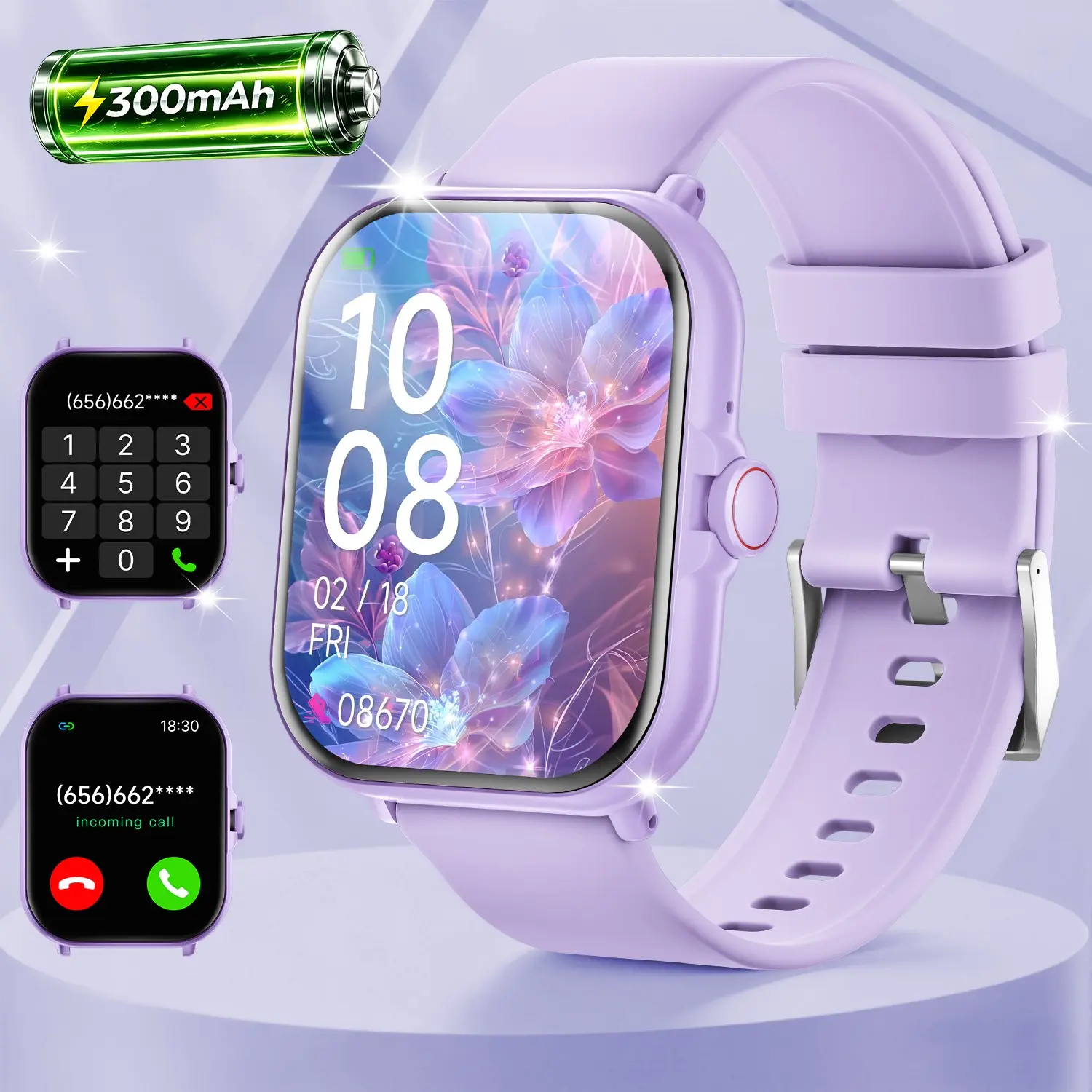 SIMSONLAB Smart Watch, Smartwatch With Pedometer, Wireless Calling & Dialing, 1.83-inch HD Touchscreen, Pedometer, App Notifications, Fitness Tracker, Camera Control, Multi-Sport Modes, Ideal Gift, Compatible with iPhone Android
