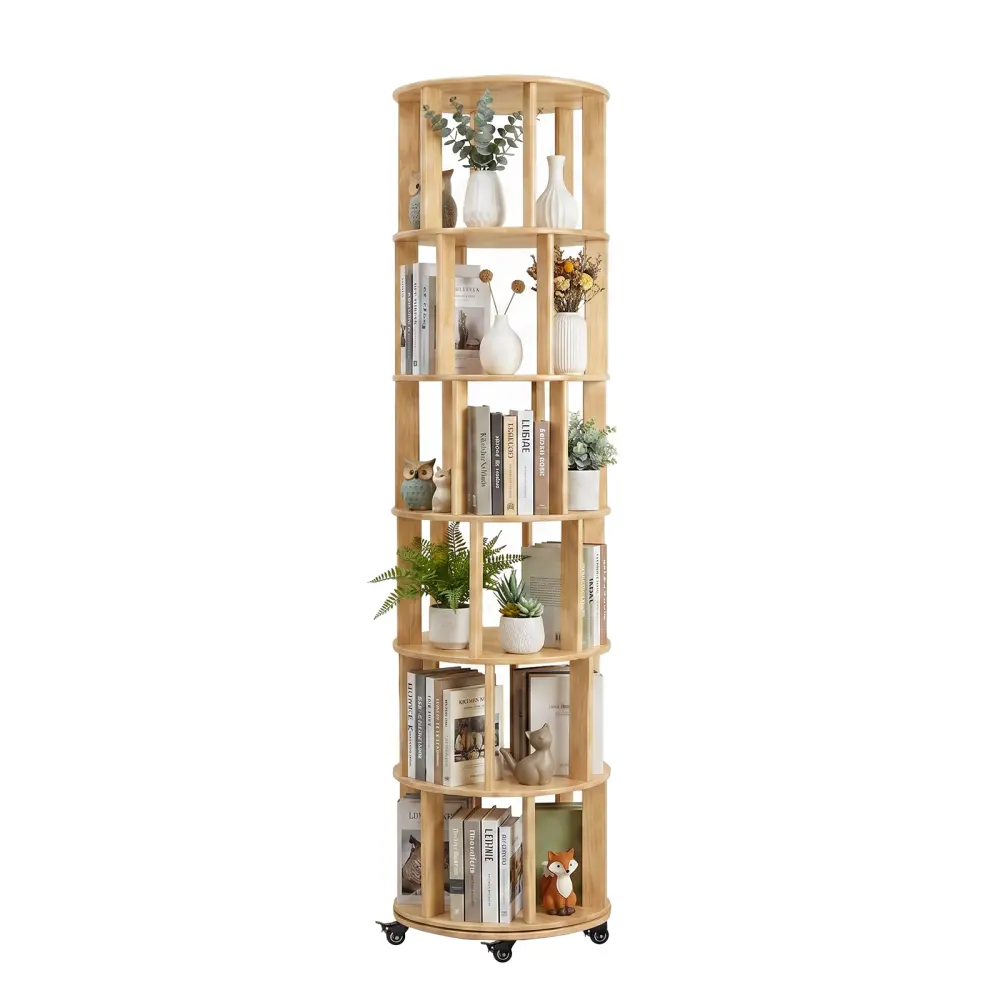 Wood + 6 Tier + Solid Wood