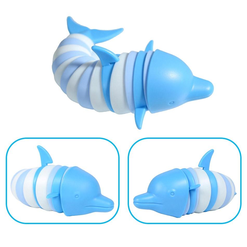 2026 New 3D Joint Shark and Dolphin Ocean Shape Stress Relief Toy, Bendable and Twistable Tail, Fun and Relaxing Plaything Great for killing time at work, relieving anxiety, and a fun gift for shark lovers.