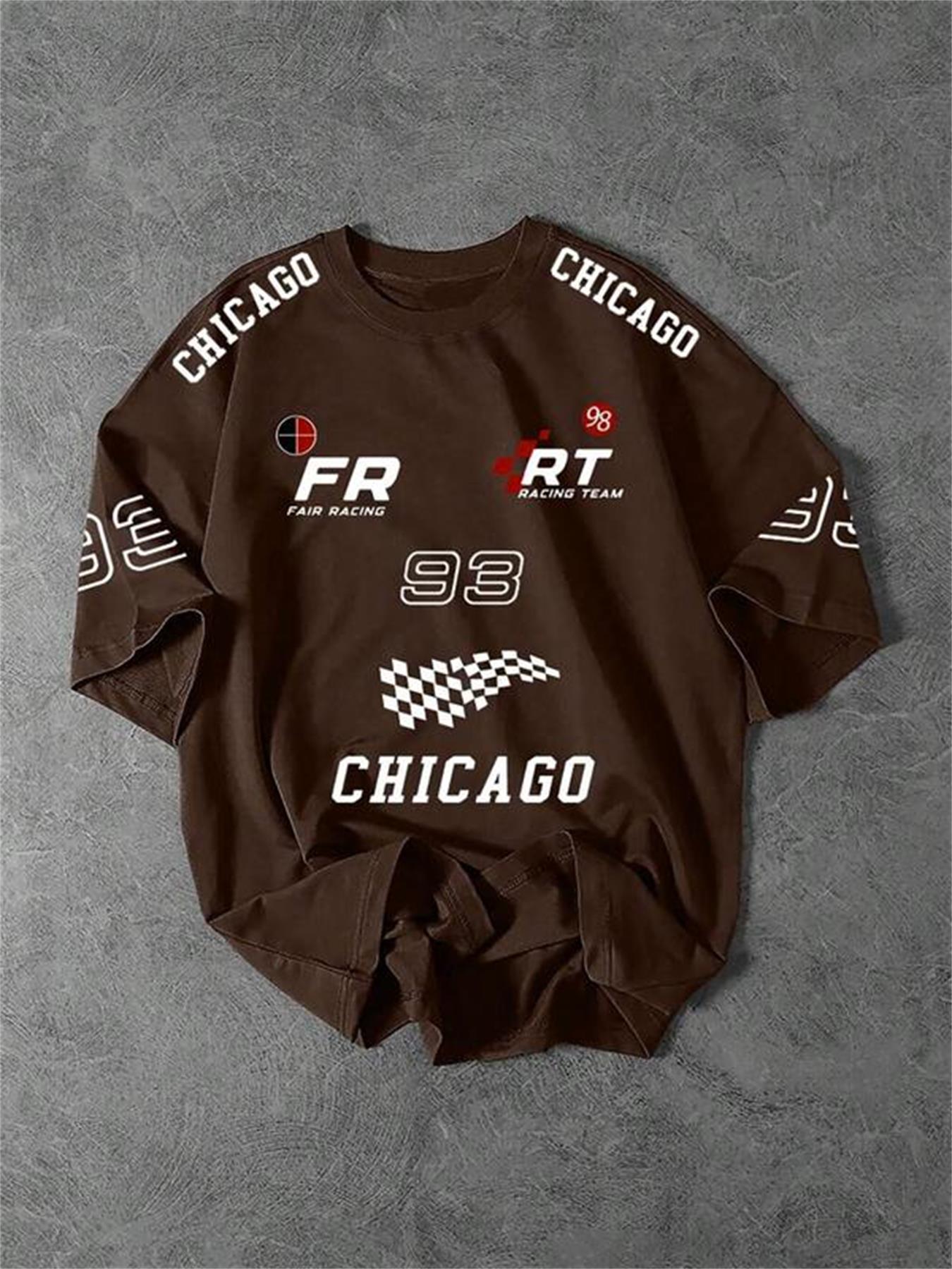 Men's Regular Fit Chicago Letter Print Round Neck Graphic Sweatshirt, Casual Fashion Long Sleeve Pullover for Daily Wear, Men's Top for Summer, Hoodie